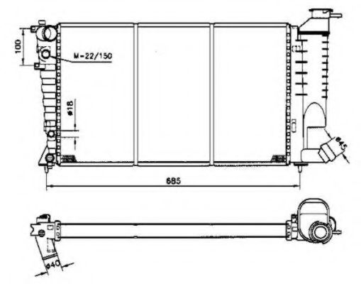 58233 NRF Radiator, engine cooling