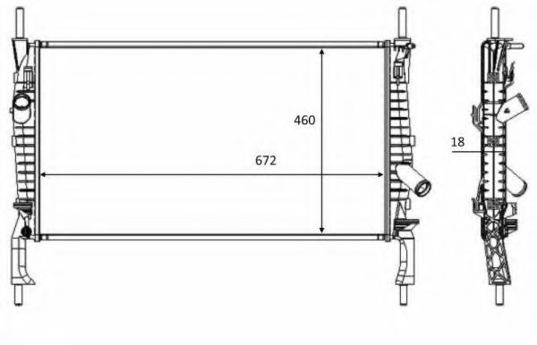 58441 NRF Deflection/Guide Pulley, v-ribbed belt
