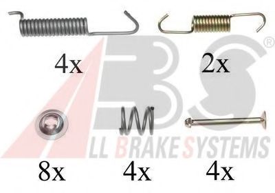 0821Q ABS Accessory Kit, parking brake shoes