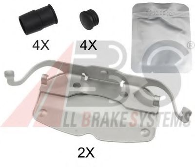 1792Q ABS Brake System Accessory Kit, disc brake pads