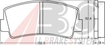 36071 ABS Brake Pad Set, disc brake