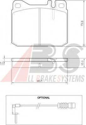 36105 ABS Brake System Brake Pad Set, disc brake