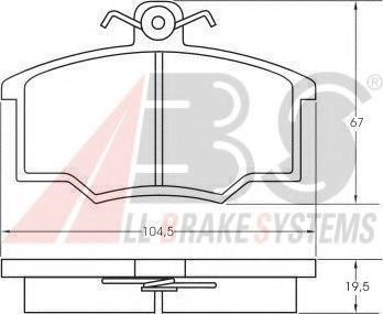 36138 ABS Brake Pad Set, disc brake