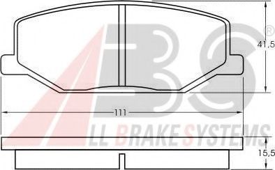 36179 ABS Brake System Brake Pad Set, disc brake