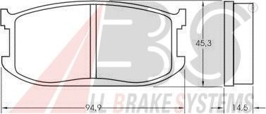 36453 ABS Brake Pad Set, disc brake