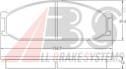 36454 ABS Brake Pad Set, disc brake