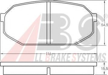36511 ABS Brake System Brake Pad Set, disc brake