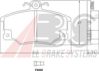36521 ABS Brake Pad Set, disc brake