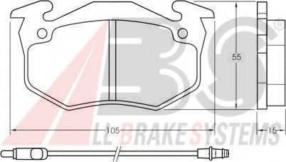 36525 OE ABS Brake System Brake Pad Set, disc brake