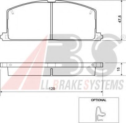 36535 ABS Brake Pad Set, disc brake