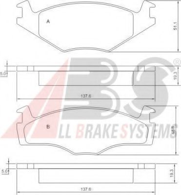 36536 OE ABS Brake Pad Set, disc brake