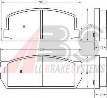 36553 ABS Brake Pad Set, disc brake
