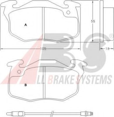 36565 ABS Brake Pad Set, disc brake