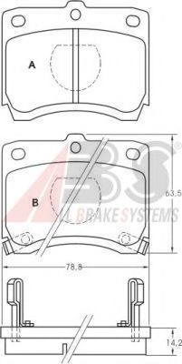 36574 ABS Brake System Brake Shoe Set