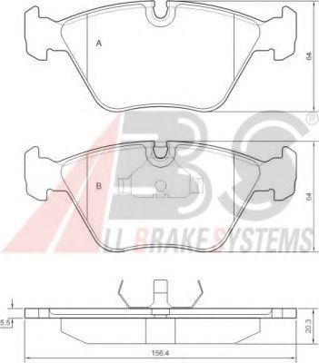 36650 OE ABS Brake Pad Set, disc brake