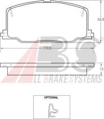 36659 ABS Brake Pad Set, disc brake
