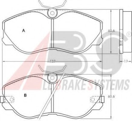 36671 ABS Brake System Brake Pad Set, disc brake