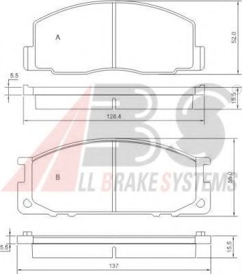 36701 ABS Brake Pad Set, disc brake