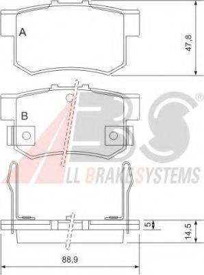 36712 ABS Brake System Brake Pad Set, disc brake
