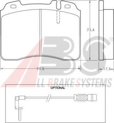 36716 OE ABS Brake System Brake Pad Set, disc brake