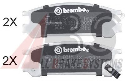 36721S ABS Brake Pad Set, disc brake