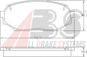 36725 ABS Brake Pad Set, disc brake