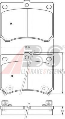 36727 OE ABS Brake Pad Set, disc brake