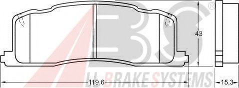 36734 ABS Brake System Brake Pad Set, disc brake