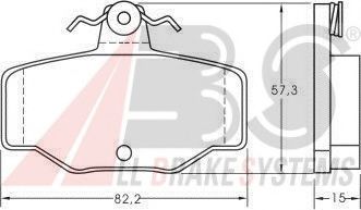 36741 ABS Brake Pad Set, disc brake