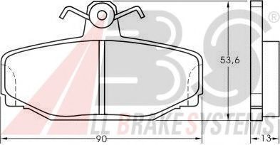 36744 ABS Brake Pad Set, disc brake