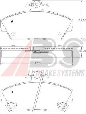 36747 ABS Brake System Brake Pad Set, disc brake