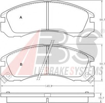 36753 OE ABS Brake Pad Set, disc brake
