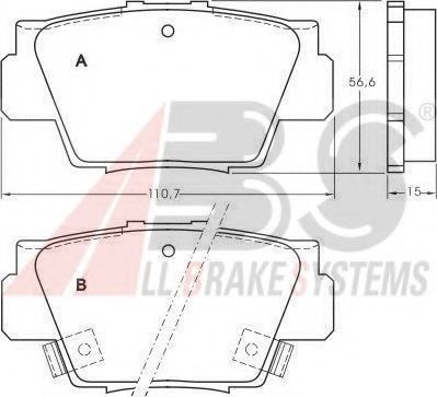 36759 ABS Brake Pad Set, disc brake