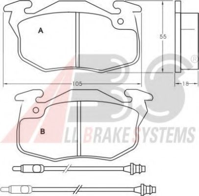 36766 OE ABS Brake Pad Set, disc brake