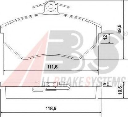 36789 OE ABS Brake System Brake Pad Set, disc brake