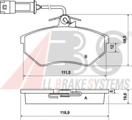 36791 ABS Brake Pad Set, disc brake