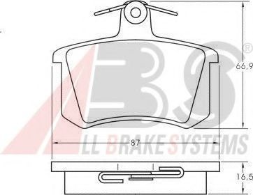 36818 ABS Brake Pad Set, disc brake