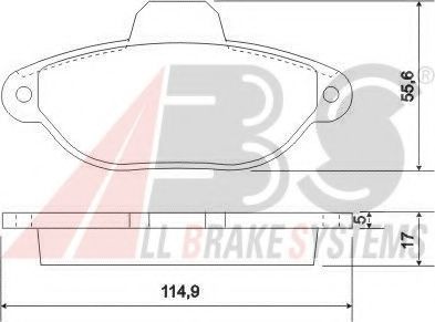 36854 OE ABS Brake Pad Set, disc brake
