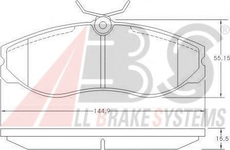 36861 ABS Brake System Brake Pad Set, disc brake