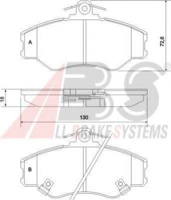 36871 ABS Brake System Brake Pad Set, disc brake