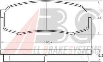 36875 OE ABS Brake System Brake Pad Set, disc brake