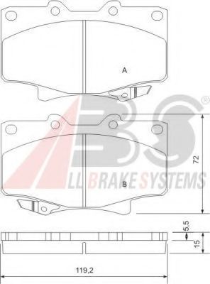 36882 ABS Brake System Brake Pad Set, disc brake
