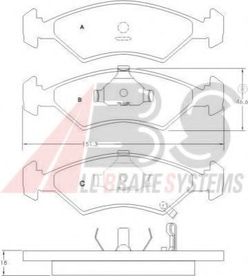 36886 ABS Belt Drive Belt Pulley Set, crankshaft