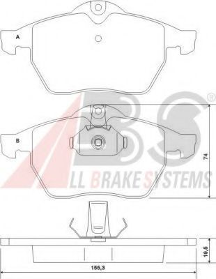 36897 OE ABS Brake Pad Set, disc brake