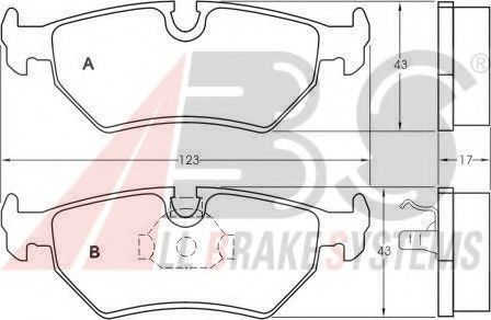 36900 ABS Brake Pad Set, disc brake