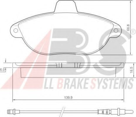 36911 OE ABS Brake System Brake Pad Set, disc brake