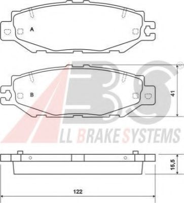 36922 ABS Brake Pad Set, disc brake