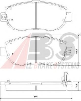 36923 OE ABS Brake Pad Set, disc brake