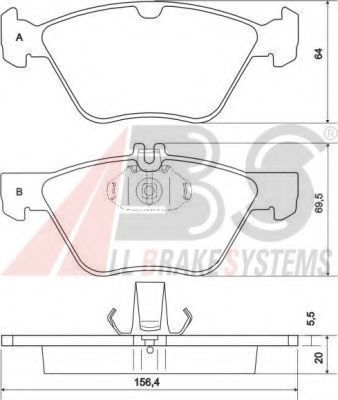 36943 OE ABS Brake System Brake Pad Set, disc brake