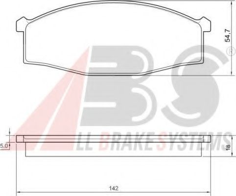 36954 ABS Brake System Brake Pad Set, disc brake